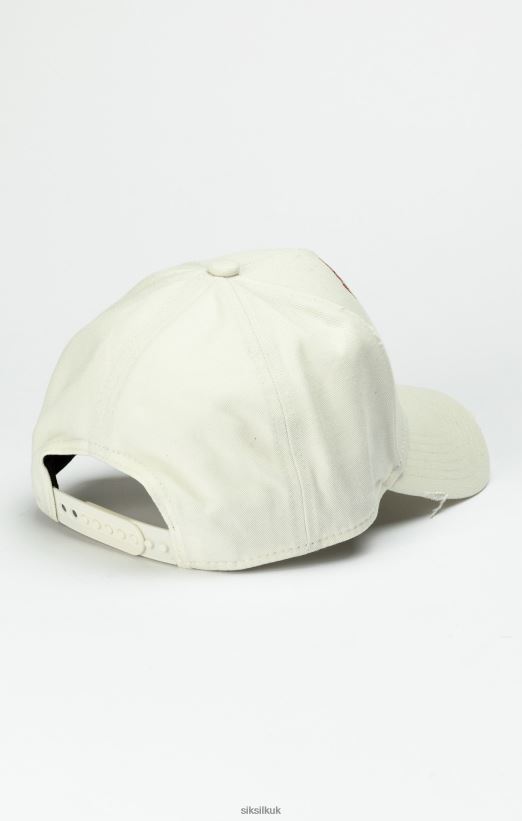 SikSilk Accessory 020XHH228 Ecru Varsity Trucker Cap Unisex