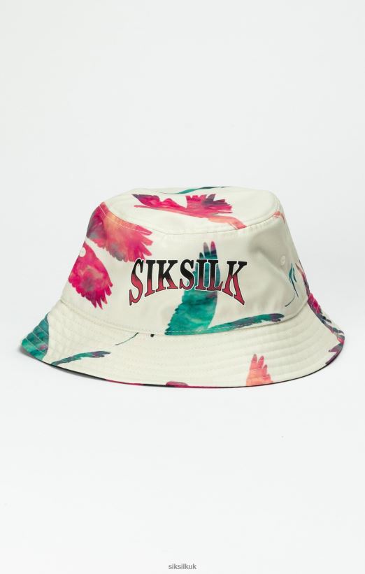 SikSilk Accessory 020XHH232 Black Reversable Printed Bucket Hat Unisex