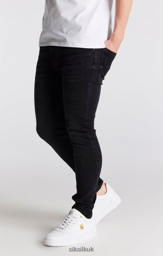 SikSilk Apparel 020XHH307 Black Essential Skinny Denim Jean Boys