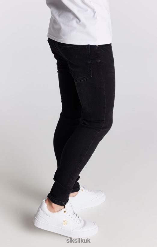 SikSilk Apparel 020XHH307 Black Essential Skinny Denim Jean Boys