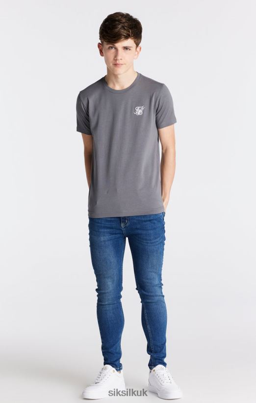 SikSilk Apparel 020XHH308 Essential Midstone Skinny Denim Jean Boys