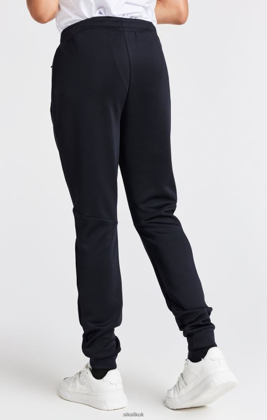SikSilk Apparel 020XHH304 Black Poly Jogger Boys