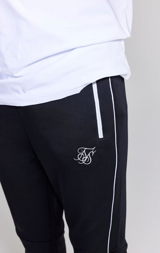 SikSilk Apparel 020XHH304 Black Poly Jogger Boys