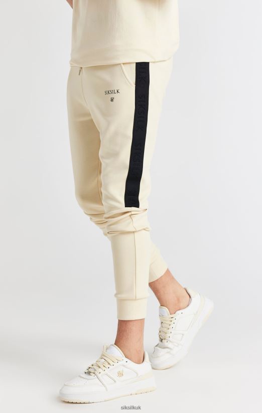 SikSilk Apparel 020XHH305 Beige Taped Jogger Boys