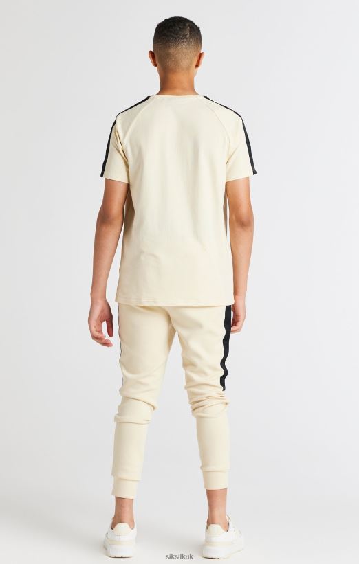 SikSilk Apparel 020XHH305 Beige Taped Jogger Boys