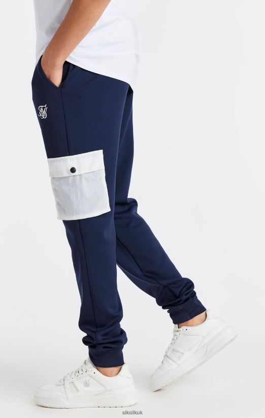 SikSilk Apparel 020XHH306 Navy Pocket Cargo Pant Boys