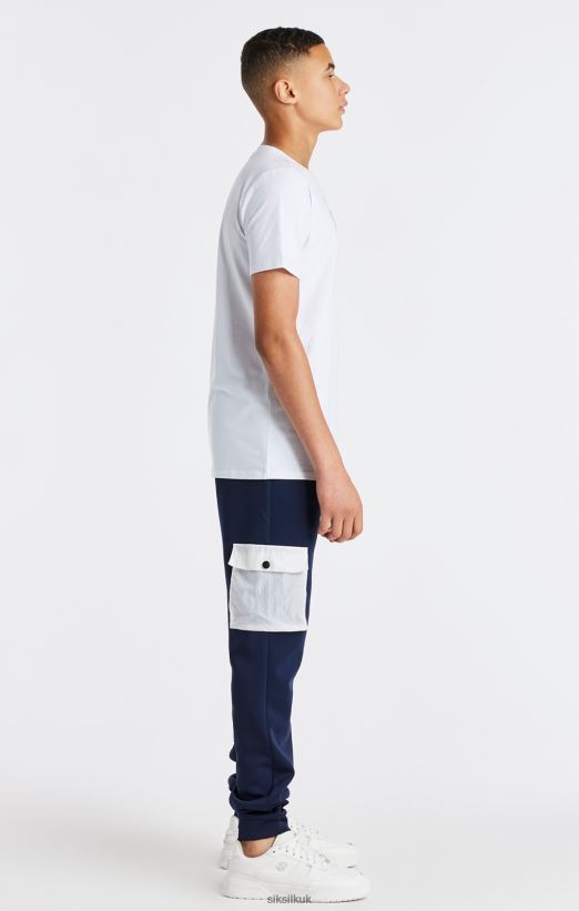 SikSilk Apparel 020XHH306 Navy Pocket Cargo Pant Boys
