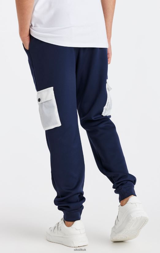 SikSilk Apparel 020XHH306 Navy Pocket Cargo Pant Boys