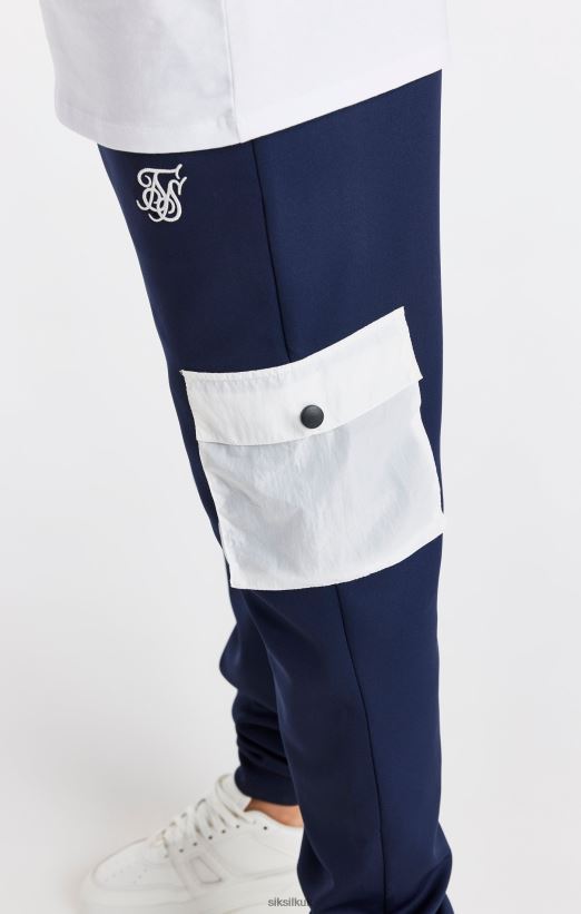 SikSilk Apparel 020XHH306 Navy Pocket Cargo Pant Boys