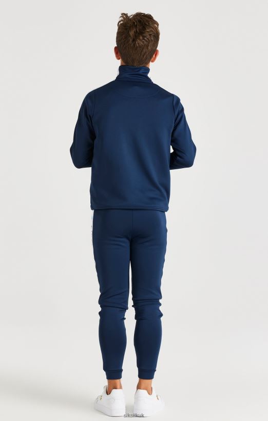 SikSilk Apparel 020XHH287 Rainbow Funnel Neck - Navy Boys