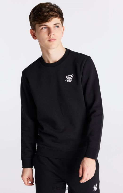 SikSilk Apparel 020XHH291 Black Essentials Sweatshirt Boys