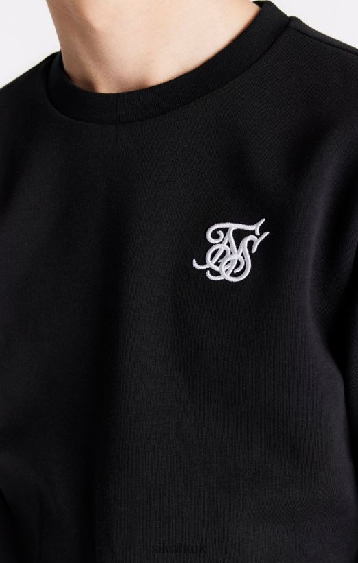 SikSilk Apparel 020XHH291 Black Essentials Sweatshirt Boys