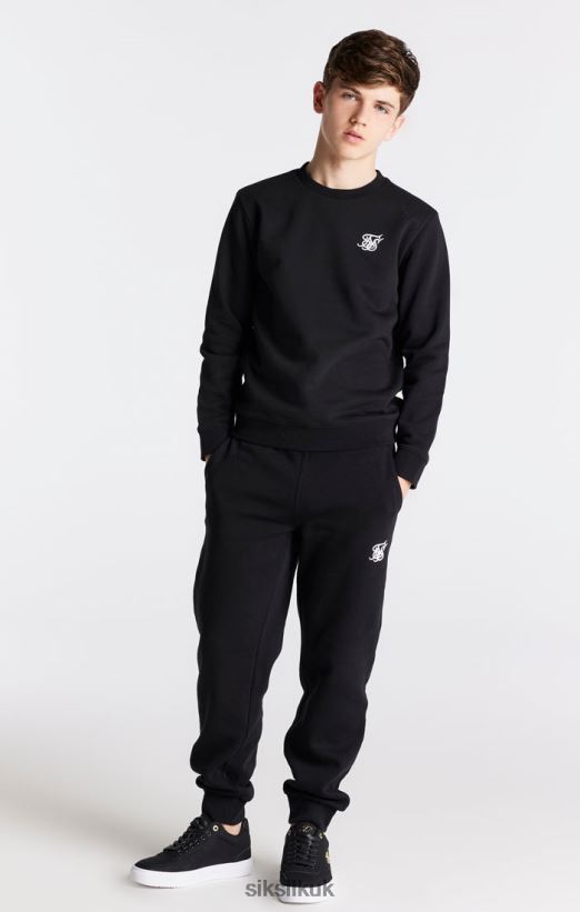 SikSilk Apparel 020XHH291 Black Essentials Sweatshirt Boys
