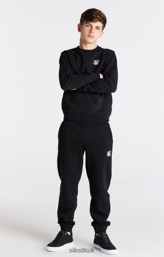SikSilk Apparel 020XHH291 Black Essentials Sweatshirt Boys