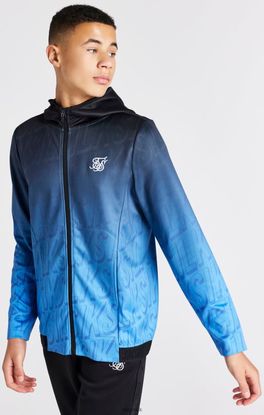 SikSilk Apparel 020XHH293 Blue Fade Zip Thru Hoodie Boys