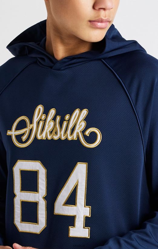 SikSilk Apparel 020XHH294 Navy Retro Hoodie Boys