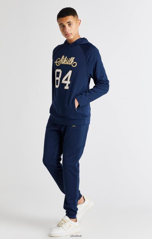 SikSilk Apparel 020XHH294 Navy Retro Hoodie Boys
