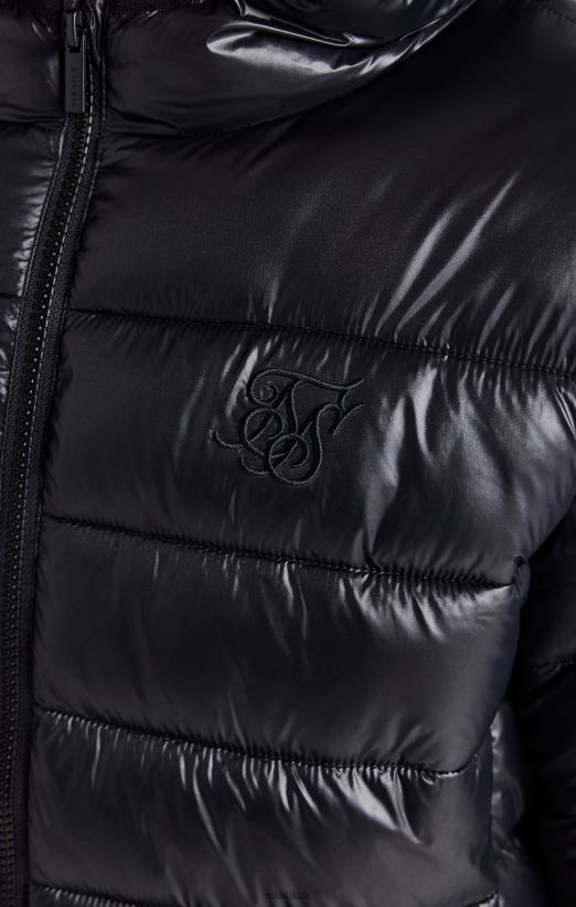 SikSilk Apparel 020XHH299 Black Lightweight Bubble Jacket Boys