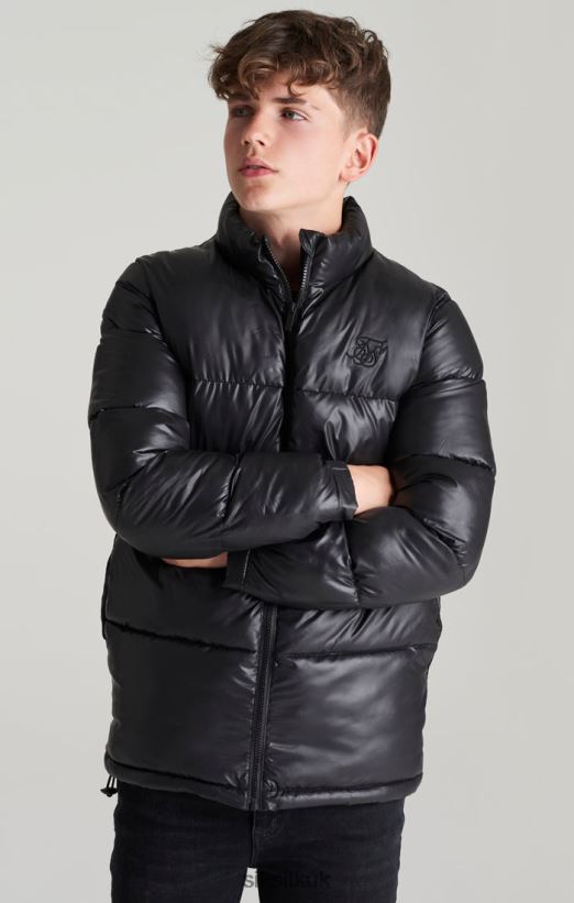 SikSilk Apparel 020XHH300 Black Bubble Jacket Boys