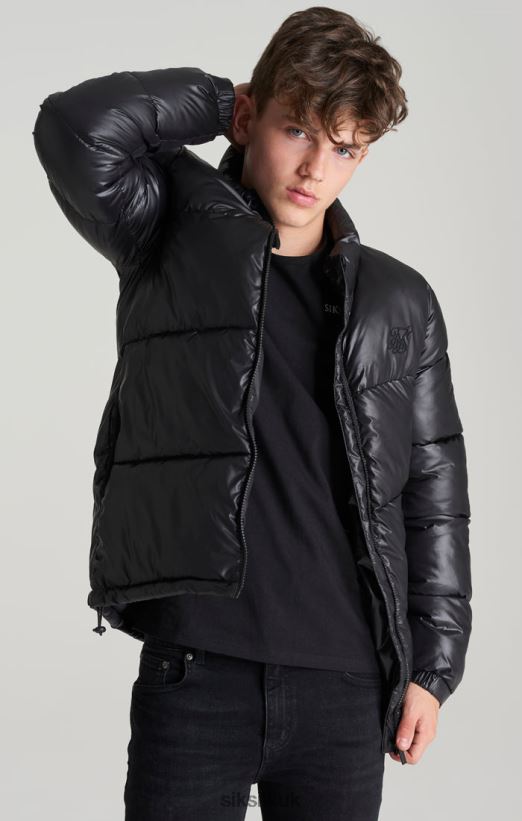 SikSilk Apparel 020XHH300 Black Bubble Jacket Boys