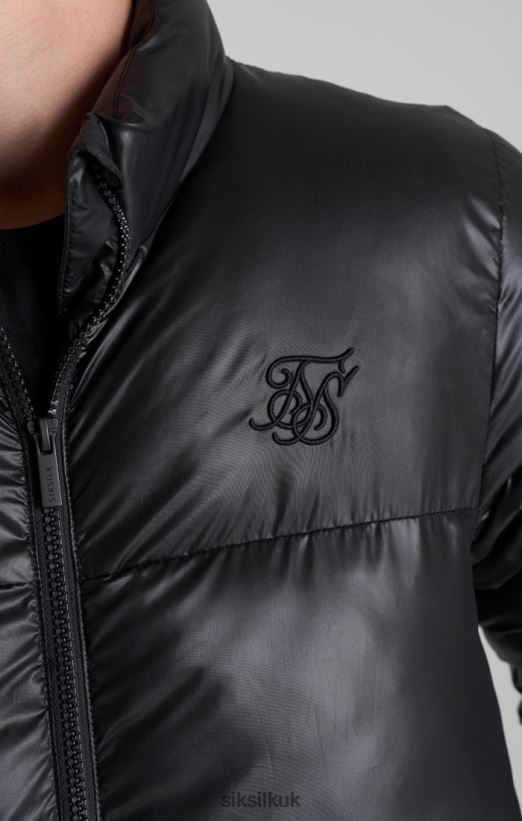 SikSilk Apparel 020XHH300 Black Bubble Jacket Boys