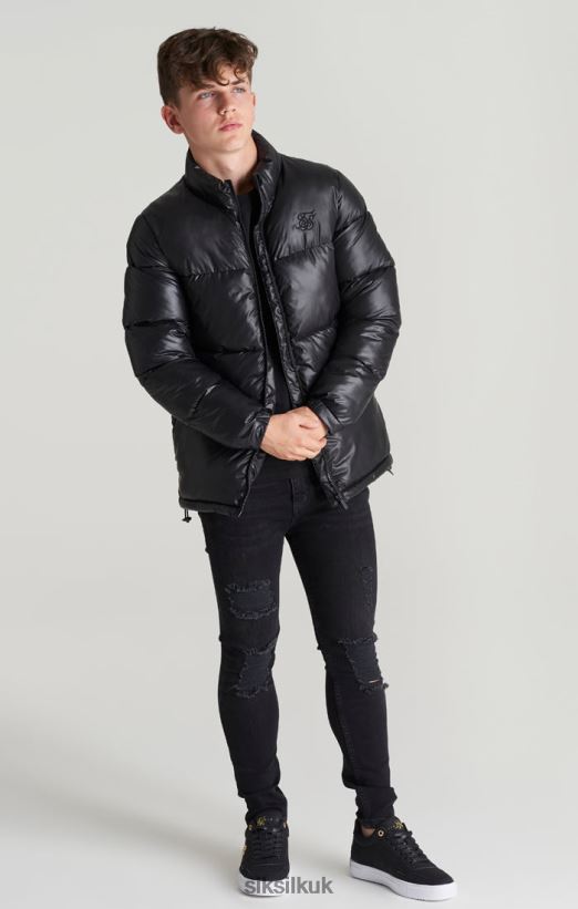 SikSilk Apparel 020XHH300 Black Bubble Jacket Boys