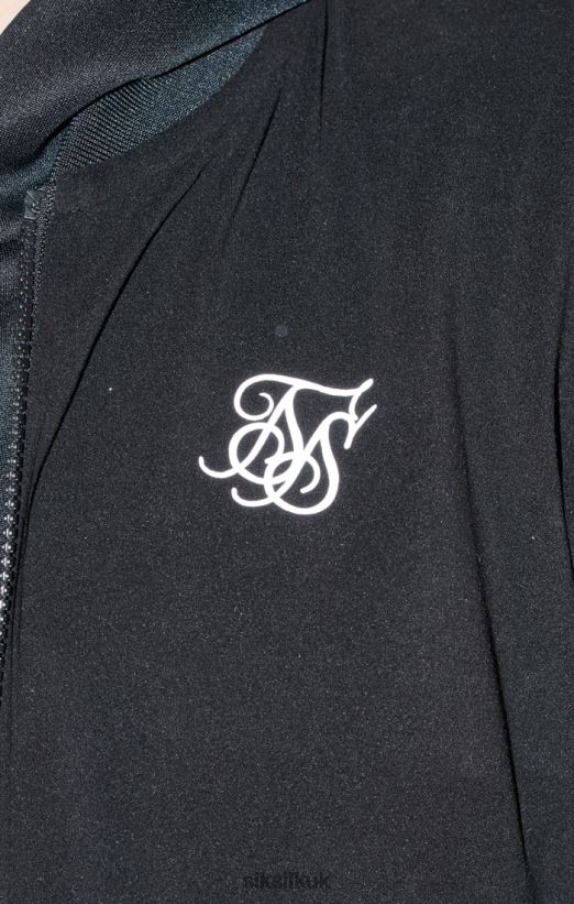 SikSilk Apparel 020XHH301 Black Metallic Logo Bomber Boys