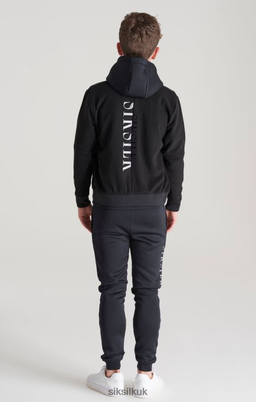 SikSilk Apparel 020XHH301 Black Metallic Logo Bomber Boys