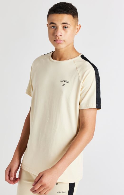 SikSilk Apparel 020XHH282 Beige Taped Raglan T-Shirt Boys