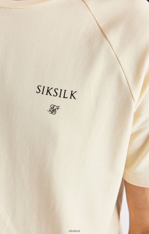 SikSilk Apparel 020XHH282 Beige Taped Raglan T-Shirt Boys