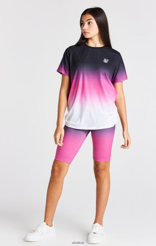 SikSilk Apparel 020XHH357 Pink Fade Cycle Short Girls