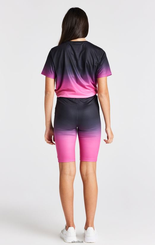 SikSilk Apparel 020XHH357 Pink Fade Cycle Short Girls