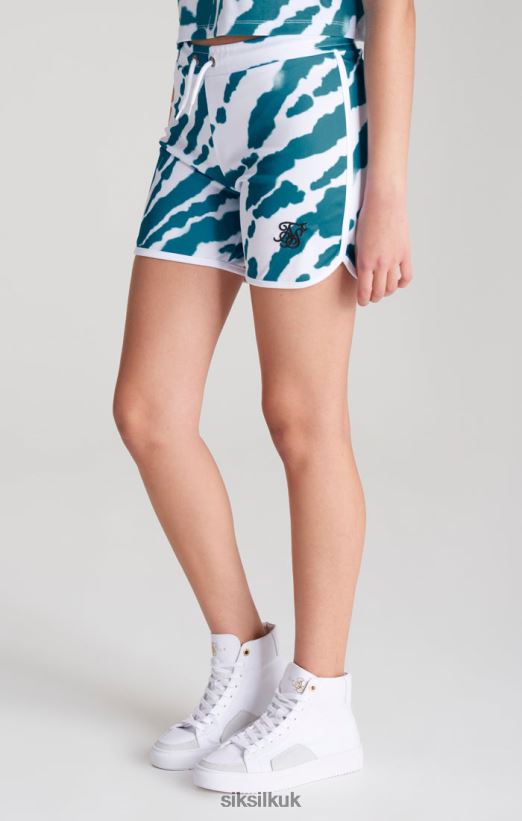 SikSilk Apparel 020XHH358 White Tie Dye Short Girls