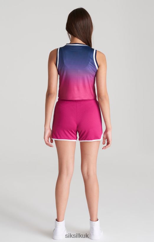 SikSilk Apparel 020XHH359 Pink Mesh Runner Short Girls