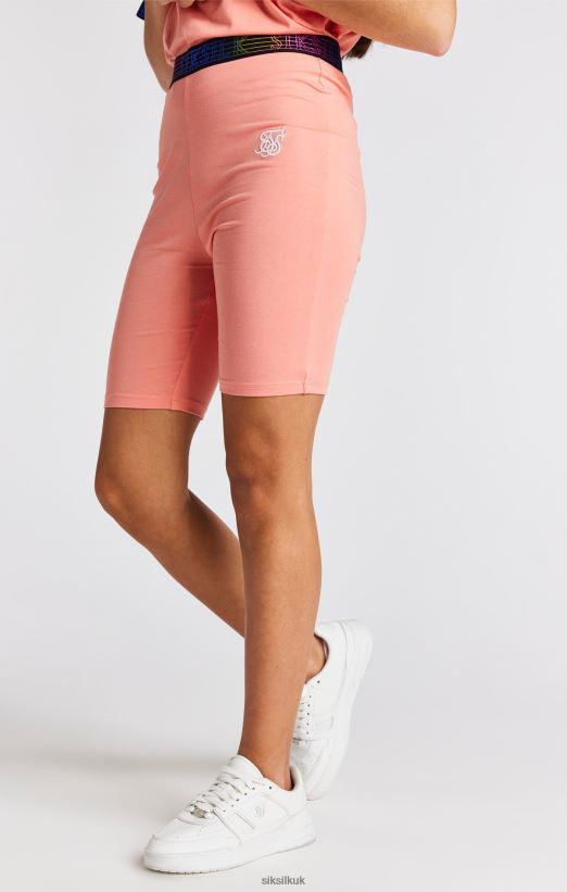 SikSilk Apparel 020XHH361 Coral Runner Tape Cycle Short Girls