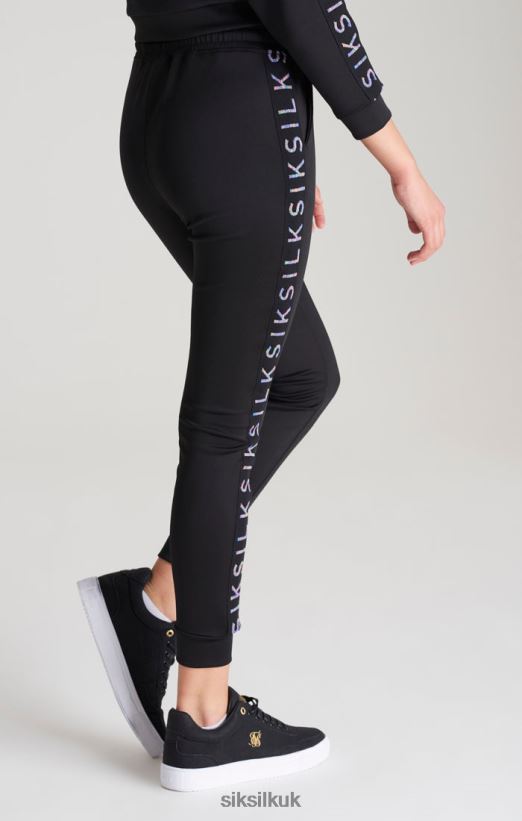 SikSilk Apparel 020XHH349 Black Taped Track Pant Girls