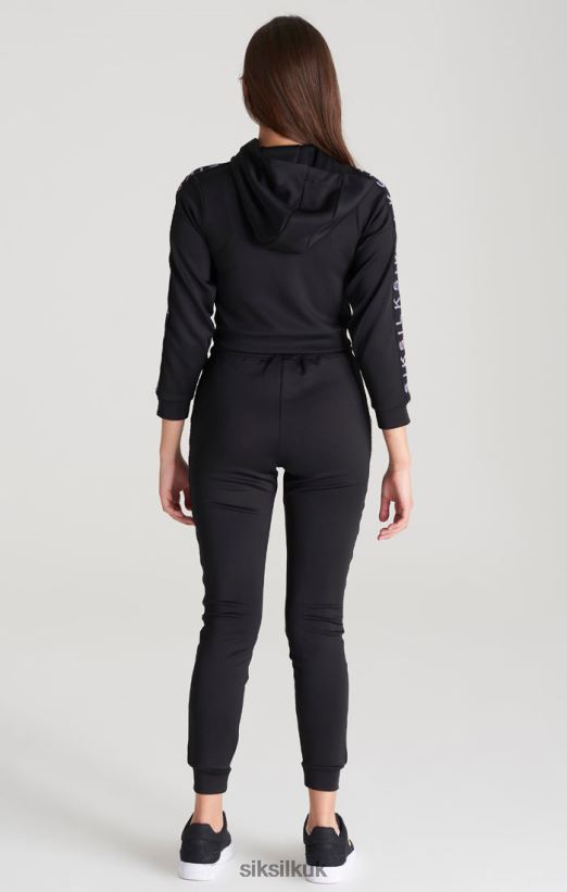 SikSilk Apparel 020XHH349 Black Taped Track Pant Girls