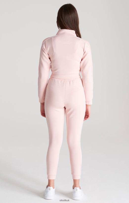SikSilk Apparel 020XHH350 Pink Velour Taped Track Pant Girls