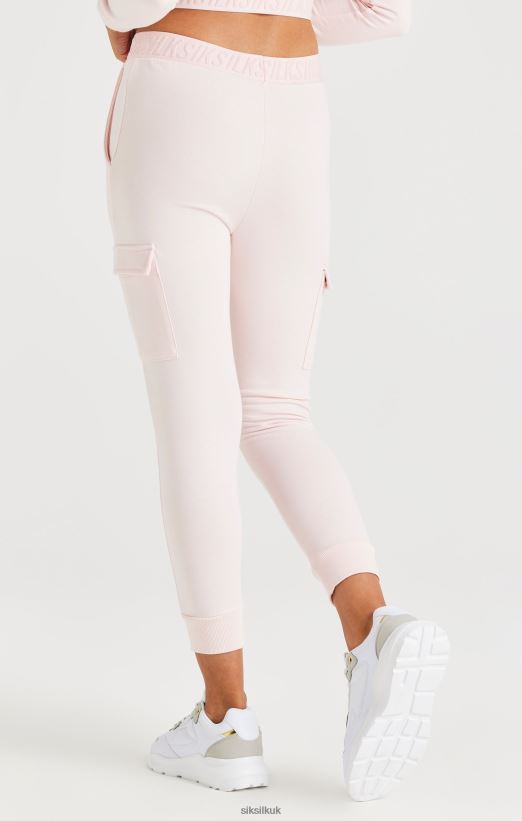 SikSilk Apparel 020XHH351 Taped Cargo Pants - Pink Girls