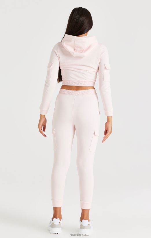 SikSilk Apparel 020XHH351 Taped Cargo Pants - Pink Girls