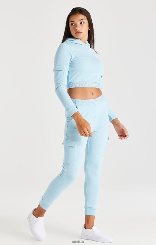 SikSilk Apparel 020XHH352 Taped Cargo Pants - Blue Girls