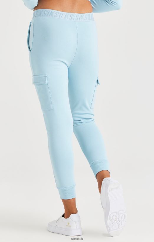 SikSilk Apparel 020XHH352 Taped Cargo Pants - Blue Girls