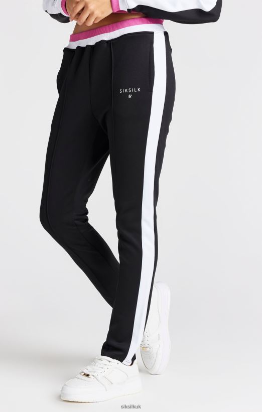 SikSilk Apparel 020XHH353 Black Retro Track Pant Girls