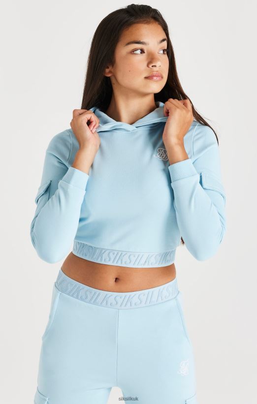SikSilk Apparel 020XHH328 Taped Cargo Overhead Hood - Blue Girls
