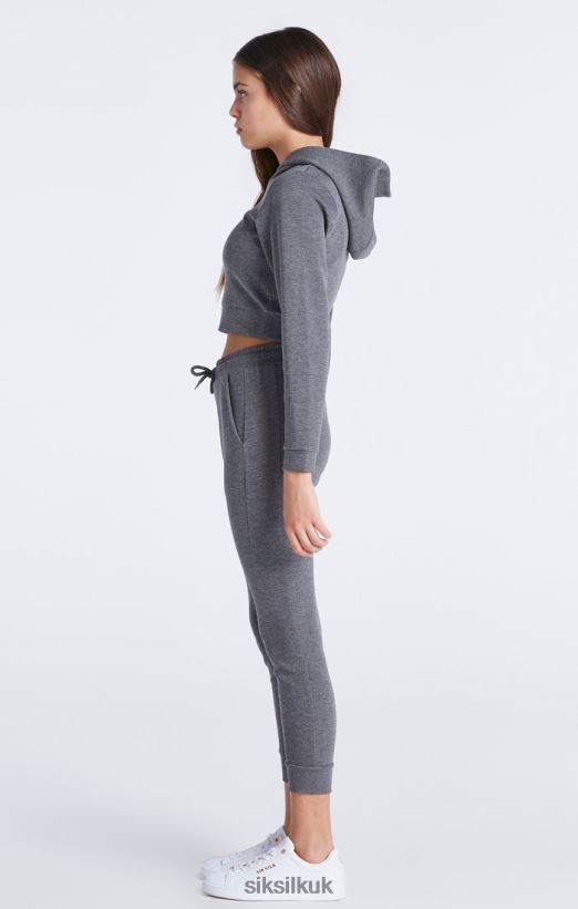 SikSilk Apparel 020XHH329 Grey Marl Signature Track Top Girls