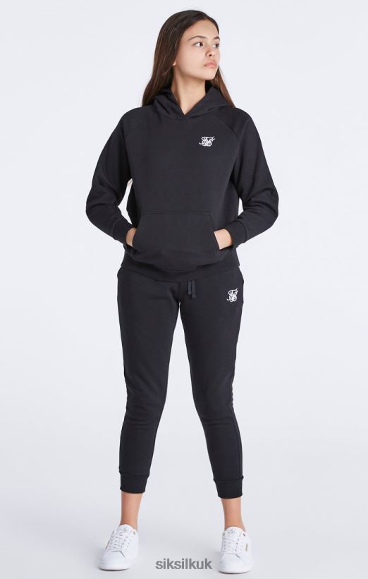 SikSilk Apparel 020XHH335 Black Essentials Overhead Hoodie Girls