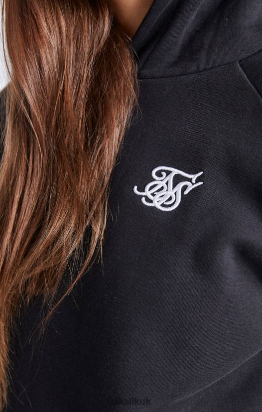 SikSilk Apparel 020XHH335 Black Essentials Overhead Hoodie Girls