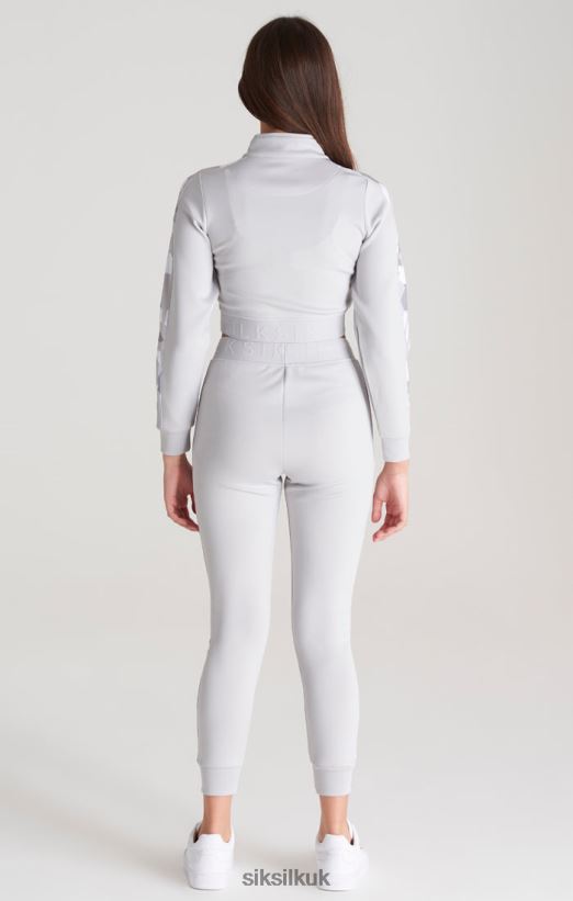 SikSilk Apparel 020XHH338 Grey Camo Panelled Track Top Girls
