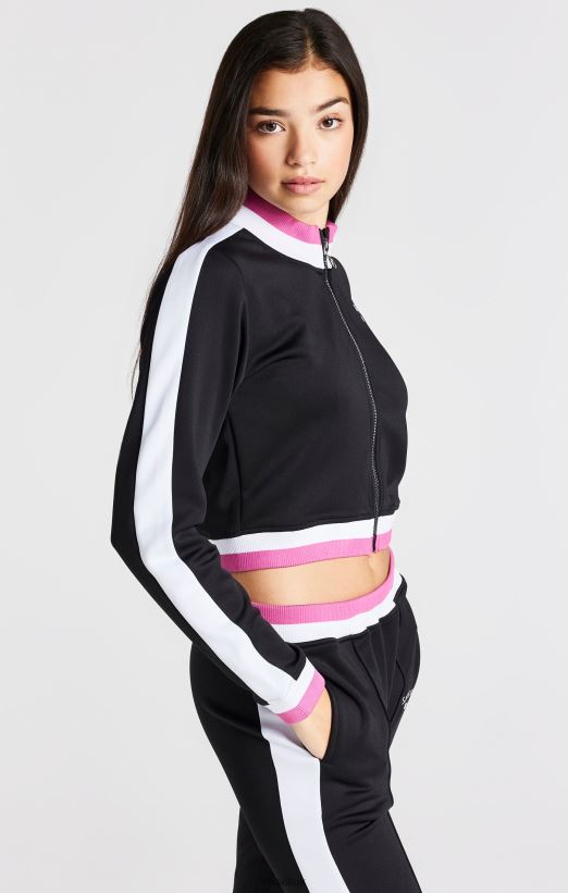 SikSilk Apparel 020XHH341 Black Retro Jacket Girls