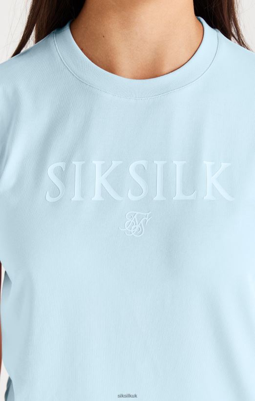 SikSilk Apparel 020XHH319 Branded Tee - Blue Girls